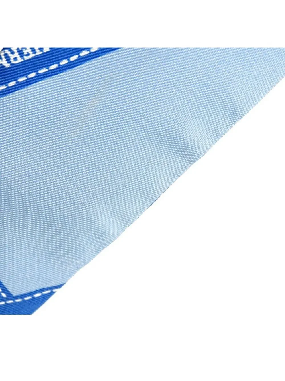 Hermes Twilly Blue Silk Bolduc Pattern Scarf